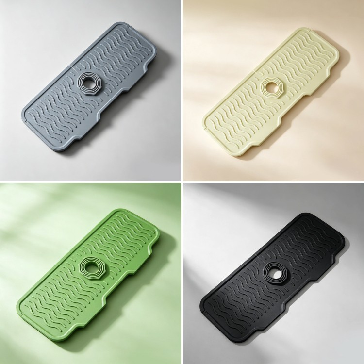 3 silicone faucet mat