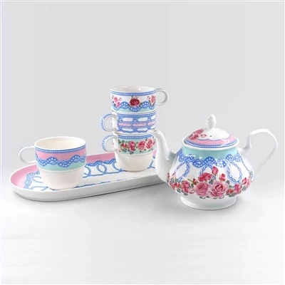 Teapot sa setom čaše
